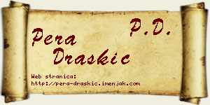 Pera Draškić vizit kartica